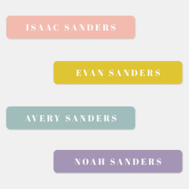 Simple Boho Arcoíris Etiqueta Imprimible Impermeab