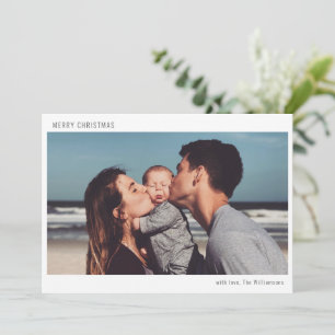 Simple Boho Moderno Feliz Navidad Foto