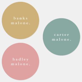 Simple Boho Rainbow Etiqueta impermeable nombre