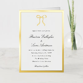 Simple Bow Classic Wedding Invitation