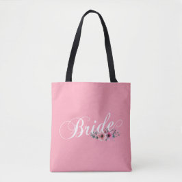 Simple Bride Floral Caligrafía | Bolsa tote