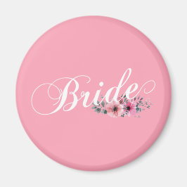 Simple Bride Floral Caligrafía | Imán