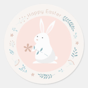 Simple Bungalow Floral Easter   Sello Pegatina