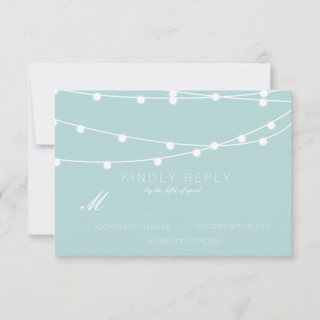 Simple cadena de luces Boda RSVP | BODA (Anverso)