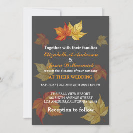 Simple caída de arce deja invitación a matrimonio