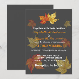 Simple caída de arce deja invitación a matrimonio
