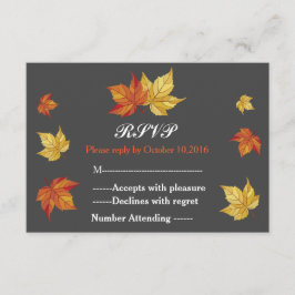 Simple caída de hojas de arce casadas RSVP