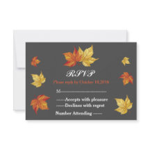 Simple caída de hojas de arce casadas RSVP