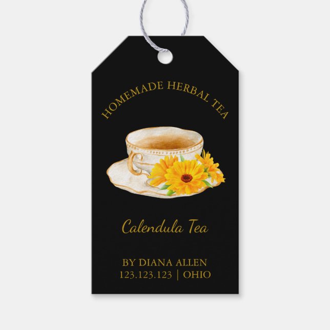 Simple Calendula Tea Hang Etiqueta (Anverso)