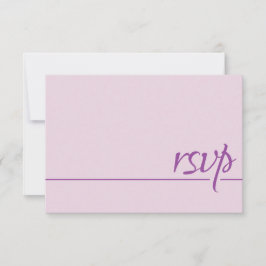 Simple caligrafía Wedding RSVP Rubor Pink