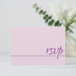 Simple caligrafía Wedding RSVP Rubor Pink