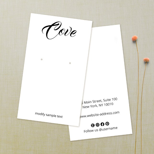 Simple Calligraphy Font  Earring Jewelry (Subido por el creador)