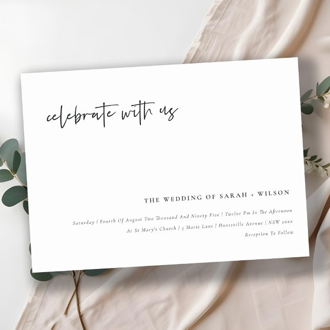 Simple Celebración Con La Invitación De Boda De Gu (Subido por el creador)