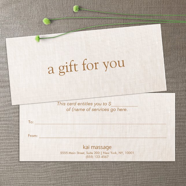 SIMPLE Certificado de regalo de regalo de salón de (Subido por el creador)