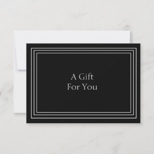 Simple certificado Minimalista de regalo en blanco