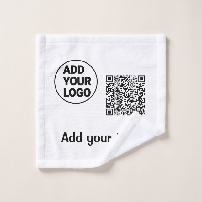 Simple código qr minimal agregar logo escanear nom (Toallita)