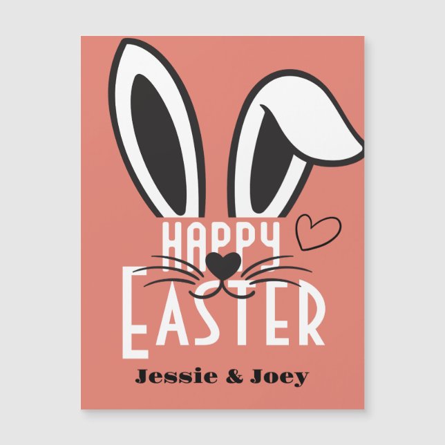 simple conejito de Pascua simple lindo personaliza (Anverso)