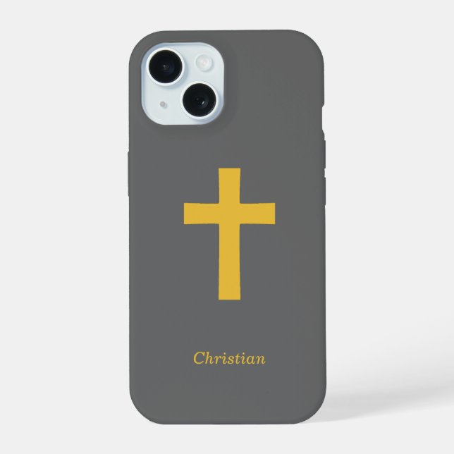Simple Cruz de Oro Negro (Reverso )