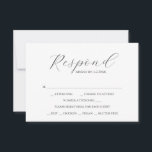 Simple Custom Wedding RSVP Cards<br><div class="desc">These custom wedding RSVP cards feature an elegant yet modern design. Use the template fields to DIY your personalized text. To see wedding RSVP cards with menu choices visit www.zazzle.com/dotellabelle.</div>