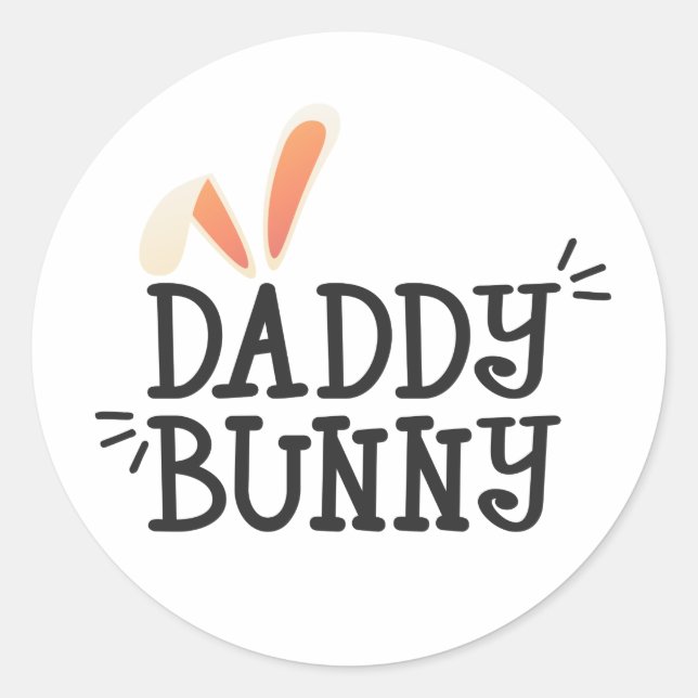 Simple Daddy Bunny Easter Typograph | Sello Pegati (Anverso)