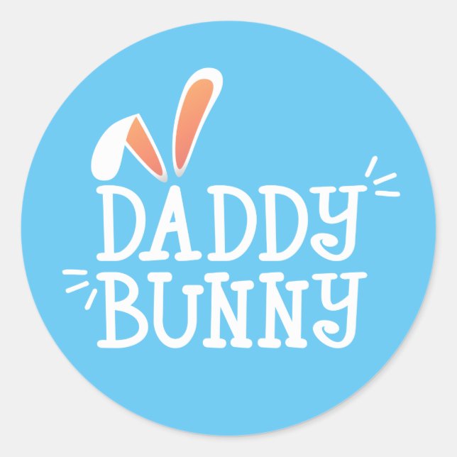 Simple Daddy Bunny Easter Typograph | Sello Pegati (Anverso)