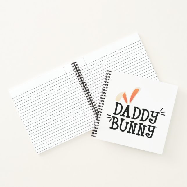 Simple Daddy Bunny Easter Typography | Cuaderno (Interior)