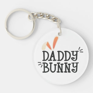 Simple Daddy Bunny Easter Typography   Llavero