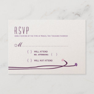 Simple Dahlia - Elegante Boda de berenjenas RSVP