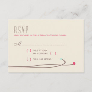 Simple Dahlia - Rastic Modern Wedding RSVP