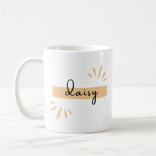 Simple "Daisy" Modelo de texto Copa de café