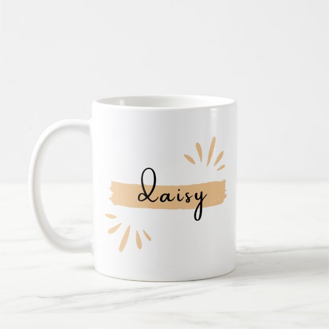 Simple "Daisy" Modelo de texto Copa de café (Izquierda)