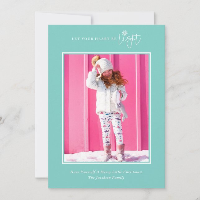 Simple Deja que tu corazón sea una tarjeta de vaca (Anverso)