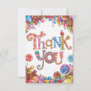 Simple Deseo Candyland tarjeta de agradecimiento
