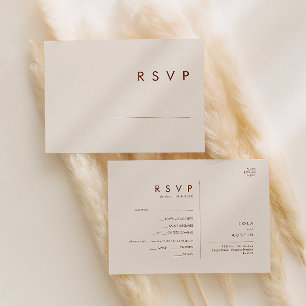 Simple Desert Natural Menú Blanco Elección Tarjeta