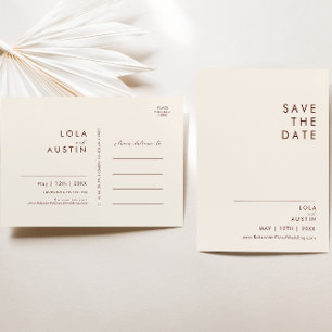 Simple Desierto   Natural Blanco Invitación de Aho