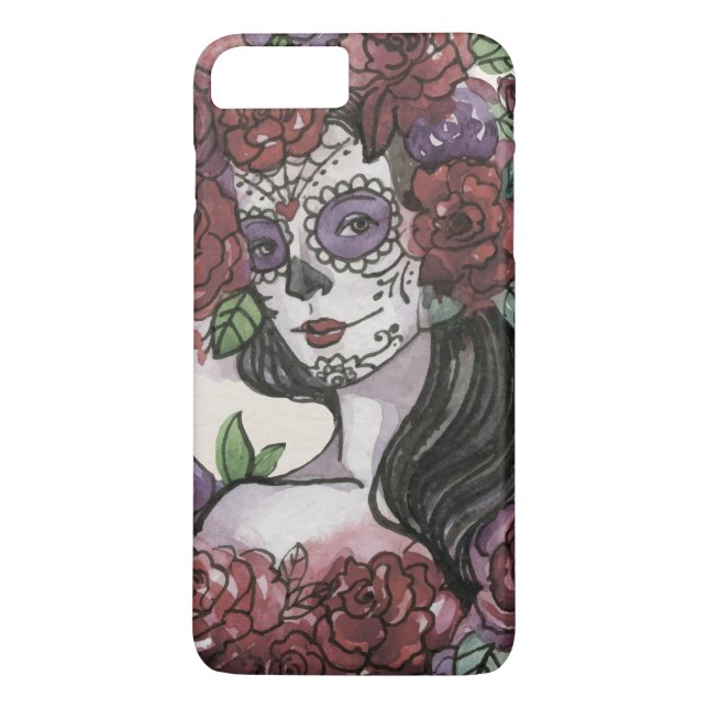 Simple Día de los Muertos dibujado a mano | Funda  (Reverso)