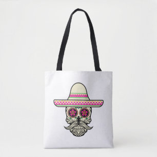 Simple Dia de Muertos Skull con la bolsa de asas