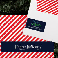 ¡Simple Diversión Festiva! Dark Blue Candy Cane St