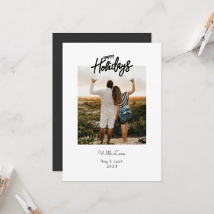 Simple Doble cara Dos Fotos Tarjeta Feliz de Fiest