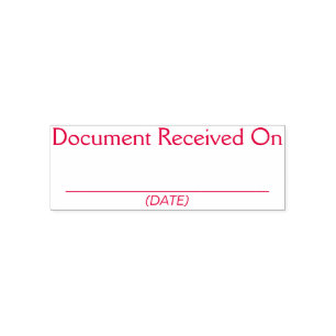 Simple "Documento recibido en" sello de caucho