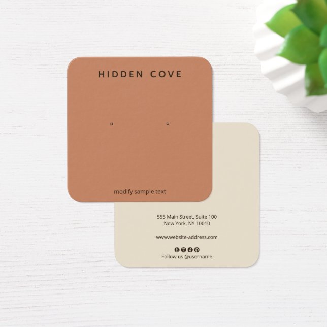 Simple Earthy Terracotta Earring Jewelry (Escritorio)