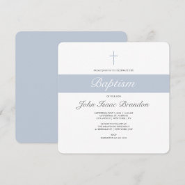 Simple elegancia invitación al bautismo - Niños