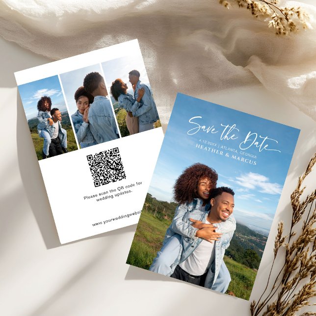 Simple Elegant 4-Photo Calligraphy QR Code (Subido por el creador)