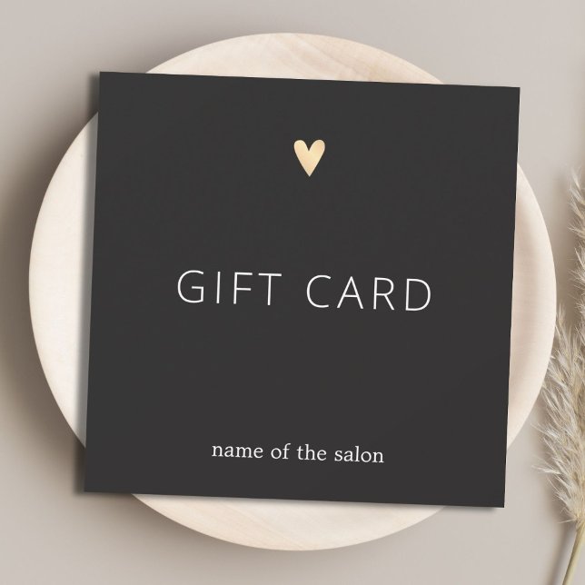 Simple Elegant Dark Grey Faux Gold Heart Beauty (Subido por el creador)