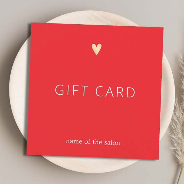 Simple Elegant Red Faux Gold Heart Beauty (Subido por el creador)