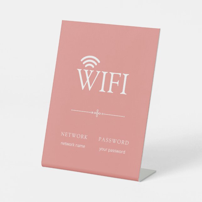 Simple Elegante Señal de Contraseña de Red WiFi Ro (Anverso)