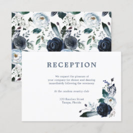 Simple Elegante | Tarjeta Clásica de Recepción de 