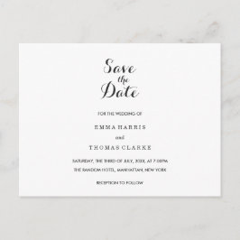 Simple Elegante | Tarjeta de guardar la fecha de l