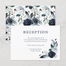 Simple Elegante | Tarjeta de Recepción de Boda Clá