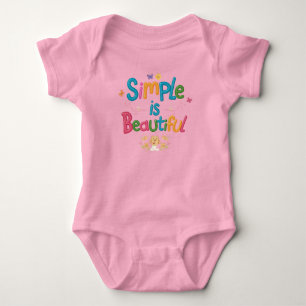Simple es hermoso traje de bebé Jersey Bodysuit